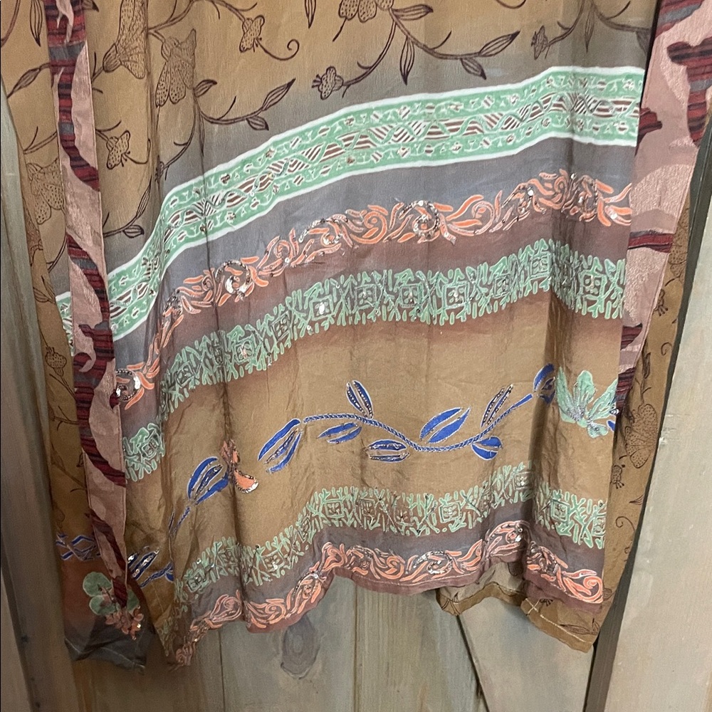 Johnny Was Multicolor Floral Robe - Picture 4 of 5